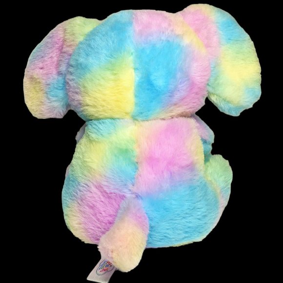 Spark Create Imagine Elephant Multicolor Tie Dye Rattle Crinkle Toy Plush 9" - Picture 3 of 8